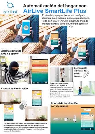 Automatización residencial con la APP SmartLife Plus de AirLive