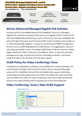 AirLive advanced Managed PoE Switch