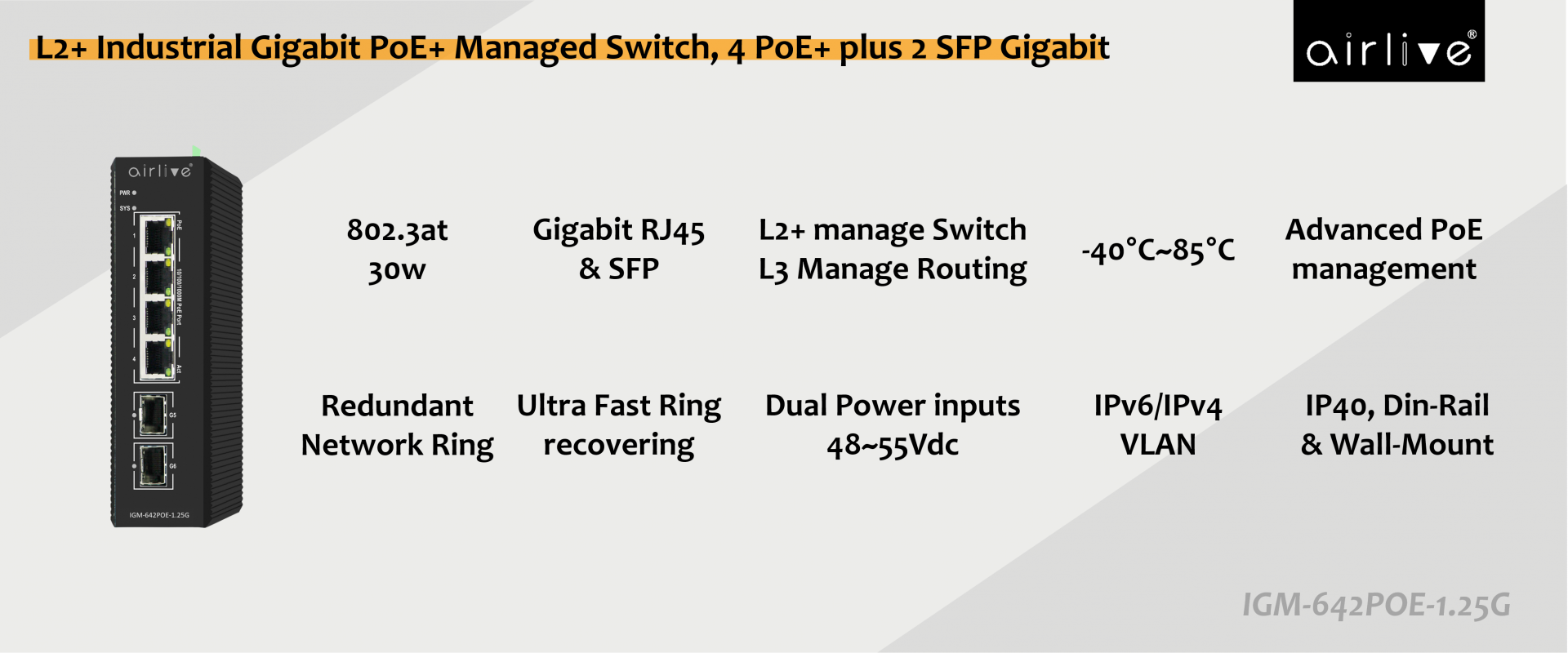 IGM-642POE-1.25G Banner