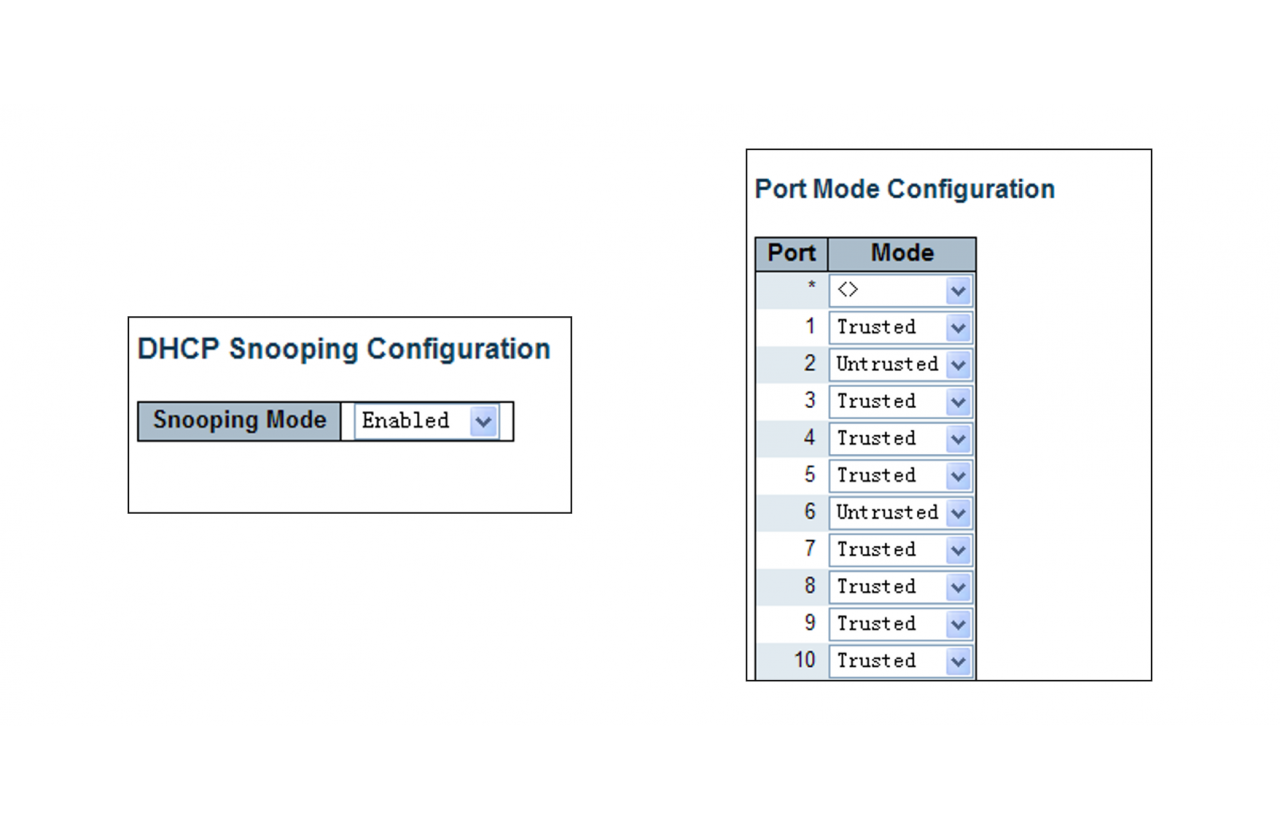 DHCP Snooping Support
