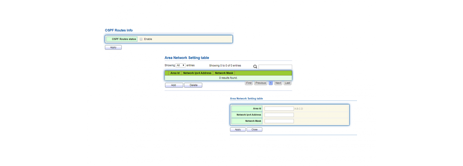 L3 OSPF Routes Management