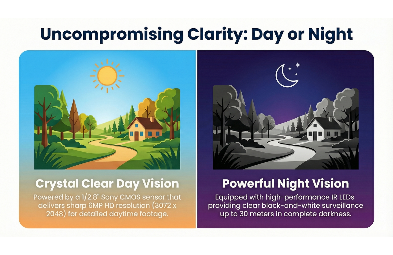 AirCam EYDL-630XAI-RBMS IR LEDs with a 30-meter IR distance