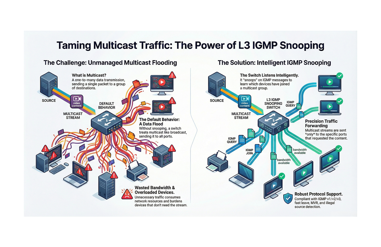 Strong L3 IGMP Snooping Multicast