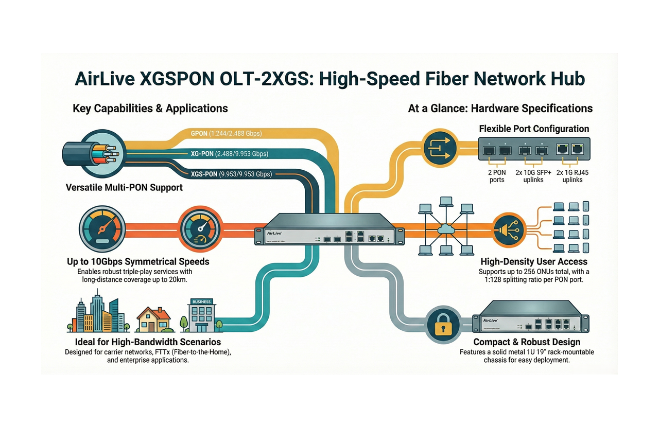 AirLive XGSPON High-Speed Fiber Hub
