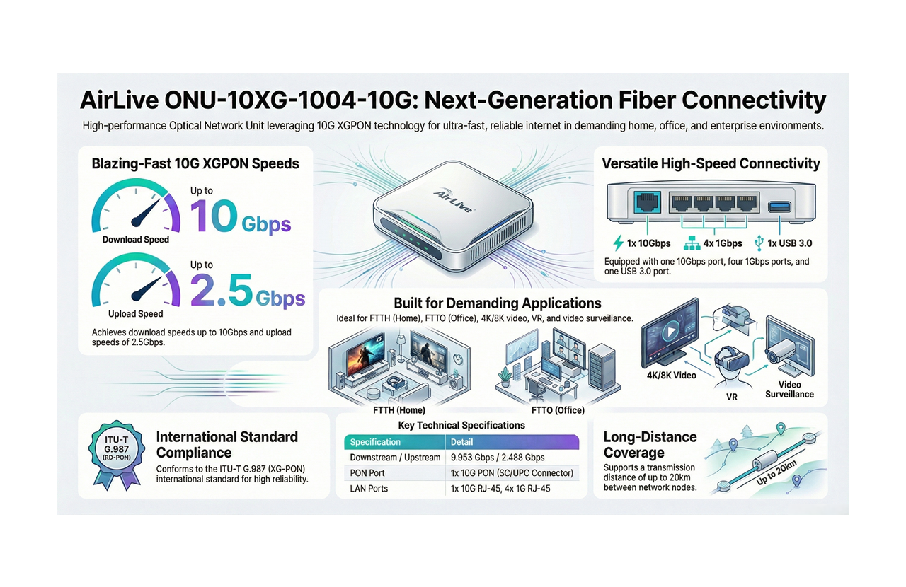 AirLive 10G Fiber Network Feature
