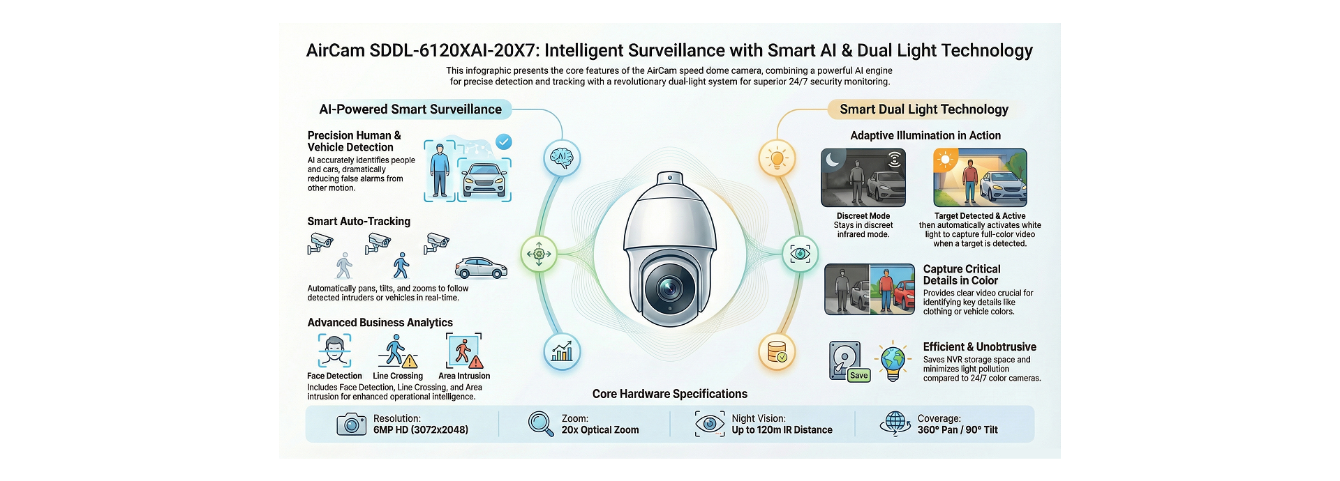 Intelligent AI and Dual Light Camera