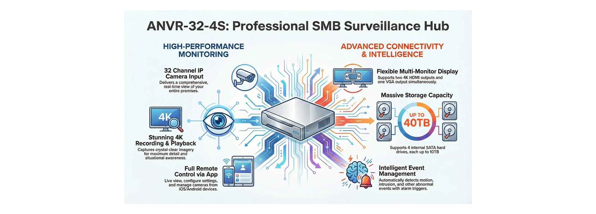 ANVR-32-4S Professional Surveillance Command Center