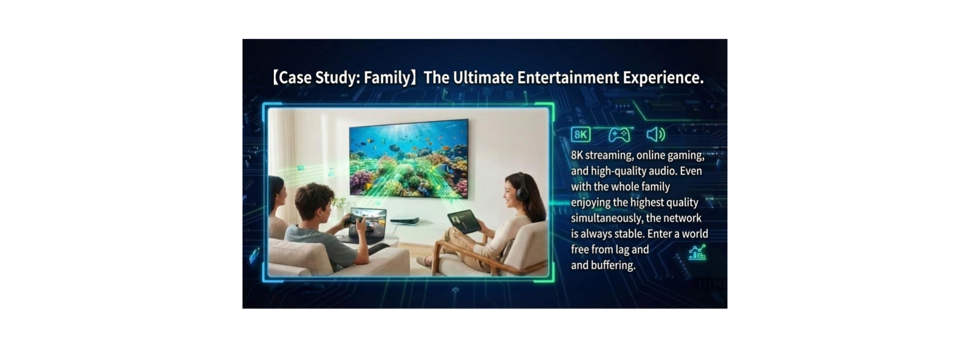 Audio and Video 4K or higher – to make the video streaming smoother