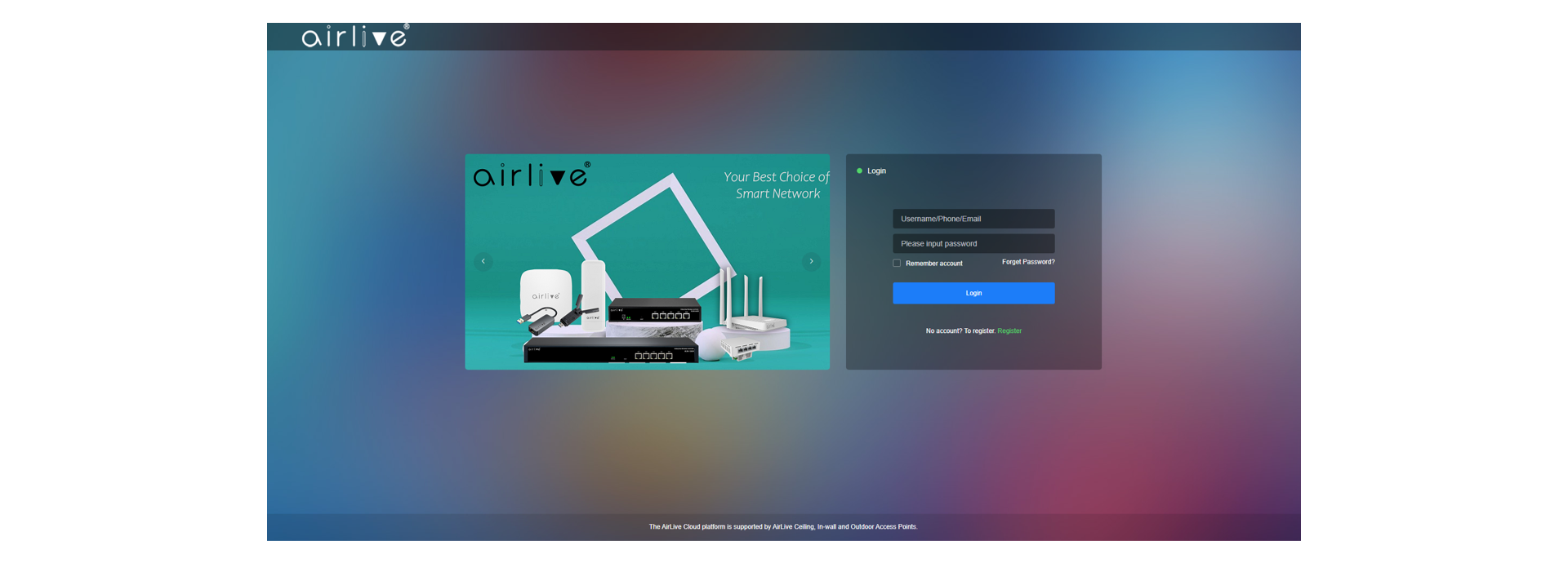 TOP-36BE-2.5G service 24/7 365 Management via the AirCloud