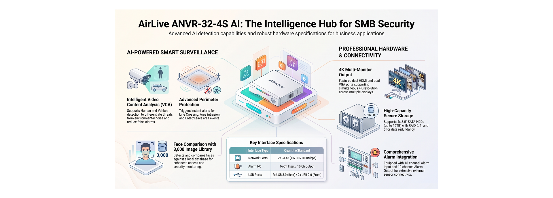 AI Surveillance ANVR32-4S AI Key Features