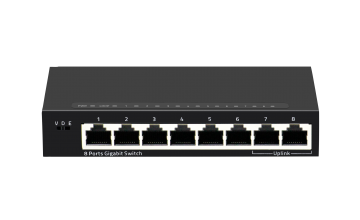 Live-8GT: 8-port SOHO Gigabit switch, VLAN, QoS, Plug and Play, Metal