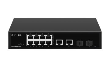 POE-GSH822-120 AT: 12-port Gigabit POE+ Switch, 802.3af/at, 120W  