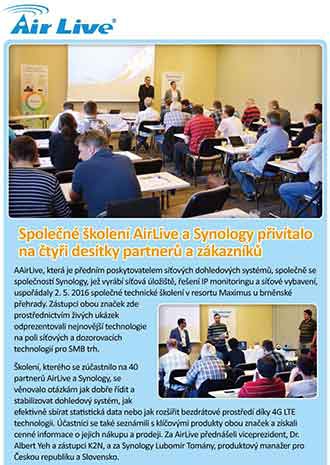 Společné školení AirLive a Synology přivítalo na čtyři desítky partnerů a zákazníků