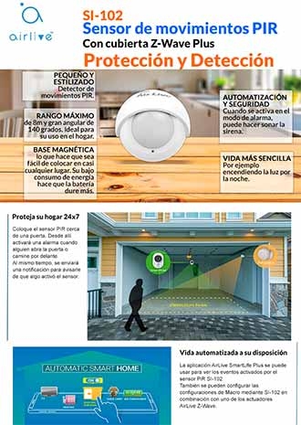 Proteja su casa y detecte todos los movimientos con el sensor PIR AirLive SI-102