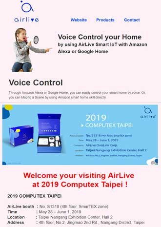 Computex Taipei 2019 Airlive - Voice Control your Home
