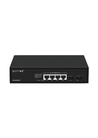 POE-GSH402-BT Series: 6-port Gigabit POE Switch, 802.3at/bt, 60W/120W