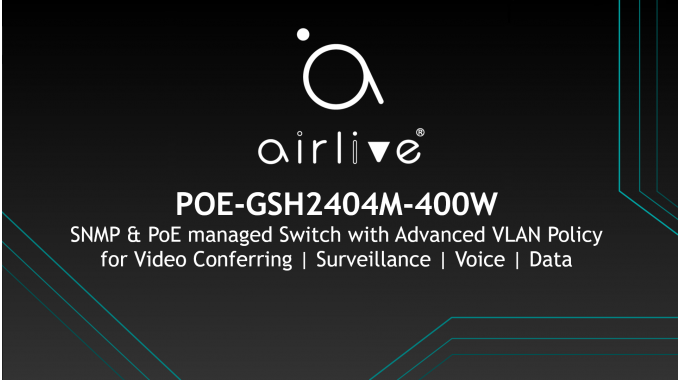 AirLive POE-GSH2404M-400 Managed 400W Gigabit PoE+ switch