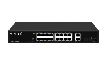 POE-GSH1622-200 AT: 20-port Gigabit POE+ Switch, 802.3af/at, 200W
