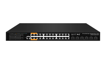 L3POE-2TX2406-450 BT: L3 Managed Multi Giga PoE+ Switch with 10G uplink