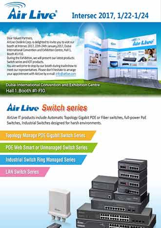 AirLive Switches introduced at Intersec 2017