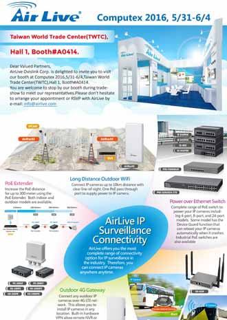 AirLive IP Survellance Connectivity