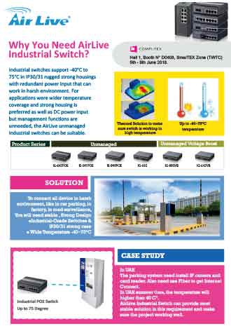 Why you need AirLive Industrial unmanaged Switch?