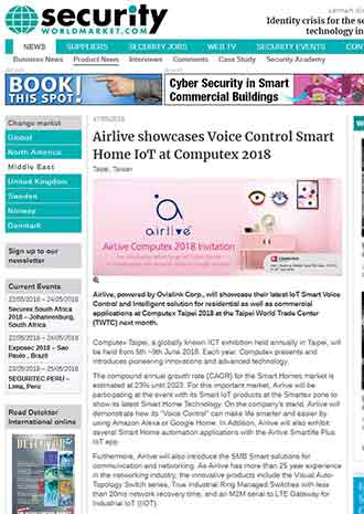 AirLive showcases Voice Control Smart Home IoT at Computex 2018