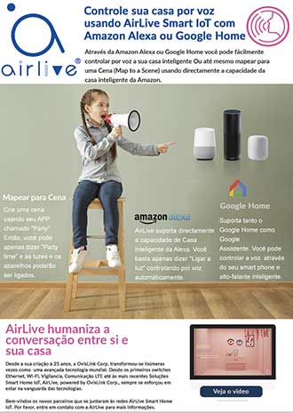 Controle sua casa por voz usando AirLive Smart IoT com Amazon Alexa ou Google Home