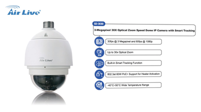 Surmount All Difficulties with AirLive Speed Dome SD-3030 - Off-time Business Surveillance