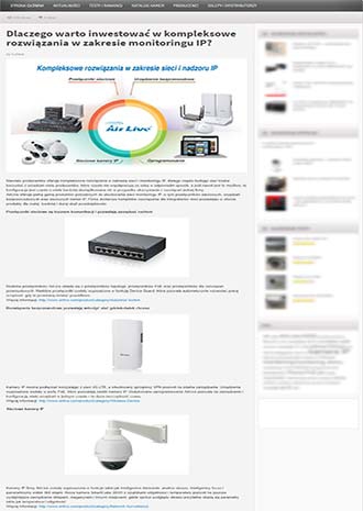 Poland Media Exposure about AirLive Wireless Surveillance Solutions on rankingkamer.pl