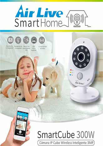 AirLive Smart Home SmartCube 300W Cámara IP Wireless Inteligente Cubo 3MP