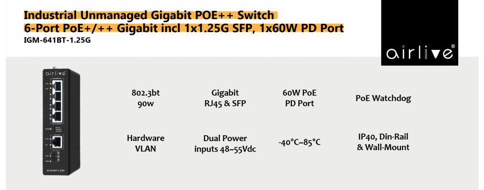 AirLive IG-641BT-1.25G Banner
